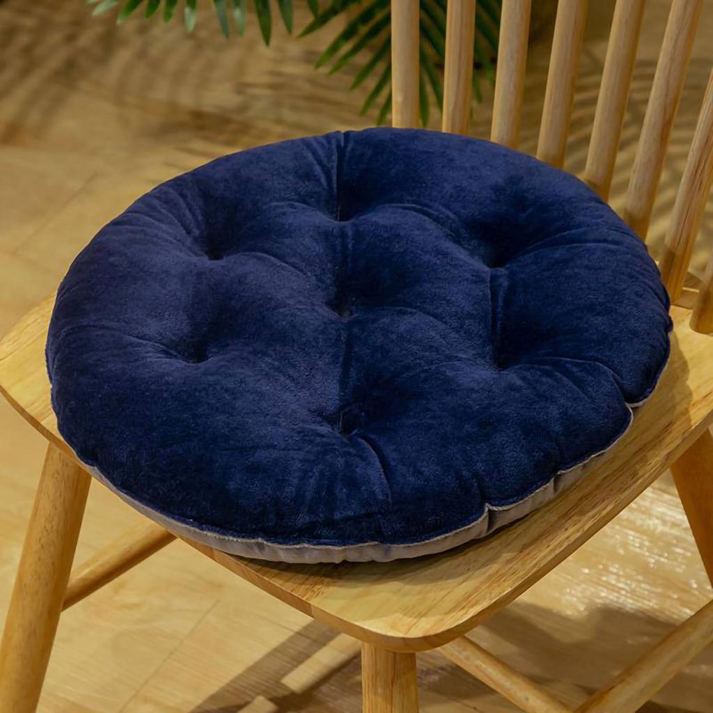 Seating Cushion Cute Color Matching Warm Plush Comfortable Fill Chair Pillow for Autumn Winter