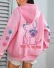Paw Talk Color Cartoon Dog, Women's Hoodie Fall Loose Casual Pocket Fleece Pullover