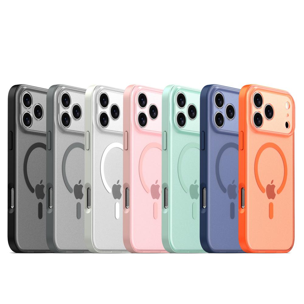 KEYSION Magnetic Matte Transparent Case for MagSafe for iPhone 17 Pro Max Silicone+PC Shockproof Wireless Charging Phone Cover
