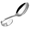 Mirror Polished Stainless Steel Spoon with Curved Handle High End Appetizer Serving Tool for Cocktail Party Banquet Display