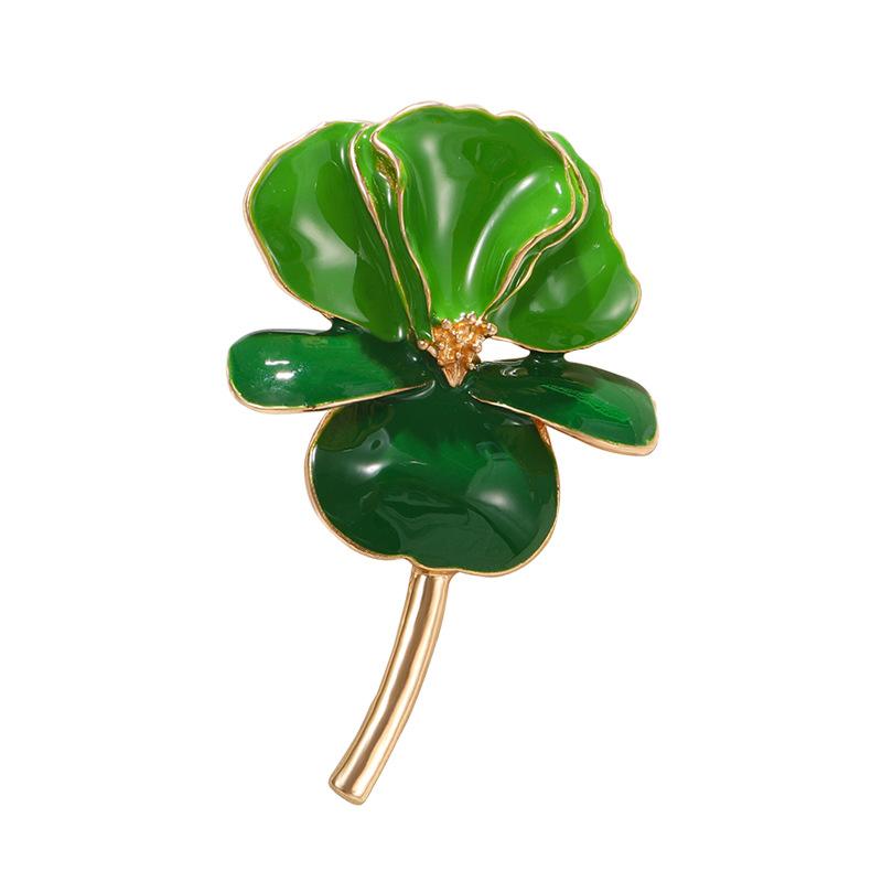 Enamel Craft Three-dimensional Painted Iris Fashion Retro Simple High-end Flower Brooch