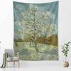 Idyllic Forest Cabin Tapestry Wall Hanging Bohemian Psychedelic Mystery Van Gogh Oil Painting Bedroom Decor