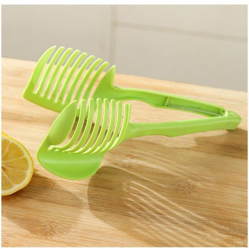 Handheld Fruit Slicer Clip Lemon Tomato Onion Cutter Holder Safe Hand‑Held Cutting Aid Kitchen Gadget for Vegetable Fruit Prep 1