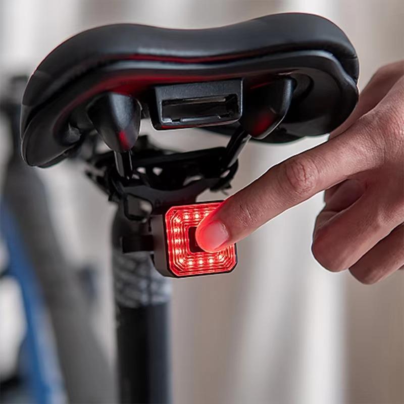 Smart Bicycle Brake Light Usb Rechargeable Auto Stop Led Tail Lamp Ipx6 Waterproof Rear Cycling Safety Warning Light