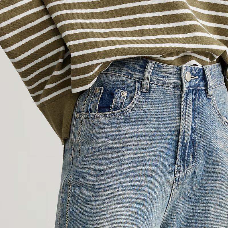 Elva' Island Women's High-Waist Straight Leg Denim Jeans