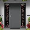 Happy 40th Birthday Door Banner Porch Sign Rose Gold, Cheers to 40 Years Birthday Party Decorations Supplies for Women