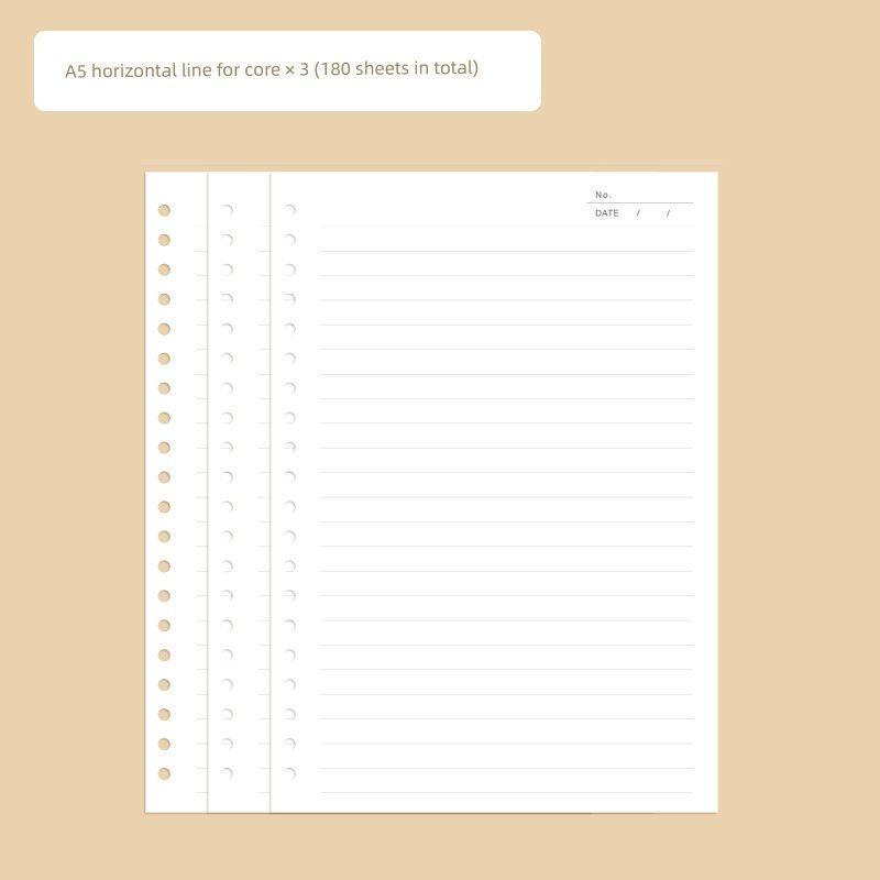 

Grade Three Class Two Index Loose Spiral Notebook B5 Removable Notebook Book Good-looking Student Cute Ins Notepad K
