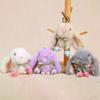 Cute Cartoon Plush Soft Tulip Bunny Pendant Keychain Backpack Hangings Decoration Gifts