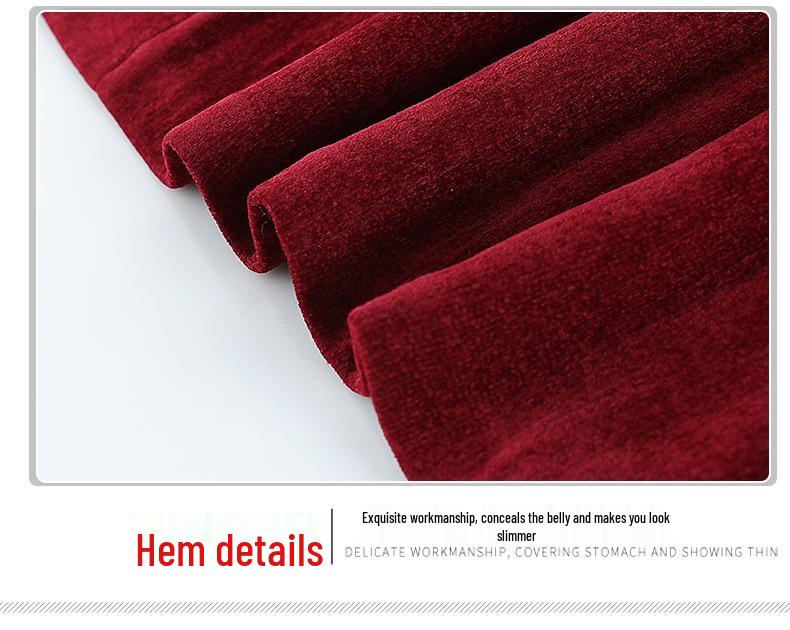 Embroidered Winter Plus Cotton Jacket for Middle-Aged & Elderly Women, Grandma and Mom, Velvet Lined for Cold Protection