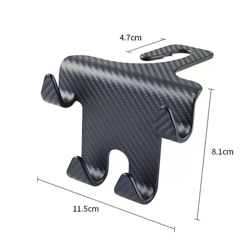 1/2Pcs Car Seat Headrest Hook Hanger Storage Organizer Universal For Handbag Purse Coat Fit Universal Vehicle Plastic