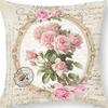 Retro American Plant Floral Print Linen Pillow Case Living Room Sofa Car Pillow Cushion