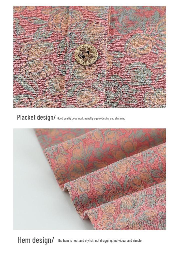Mom's 2026 Autumn Stylish Lapel Printed Shirt for Middle-Aged & Elderly Women