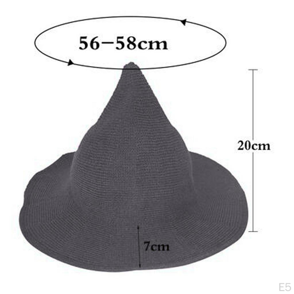 Hat Costume Sharp Wool Witch Hat, Pointed Felt Halloween Warm Autumn Winter Cap