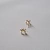 Modernlike 14k Pearl Tie Ribbon Earrings