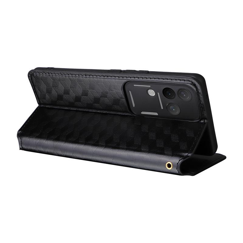 Vivo S18 Pro 5G Leather Case with Card Holder & Stand