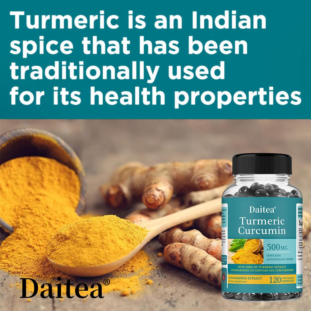 Curcumin dietary supplement, beneficial for joint health and mobility 120 capsules