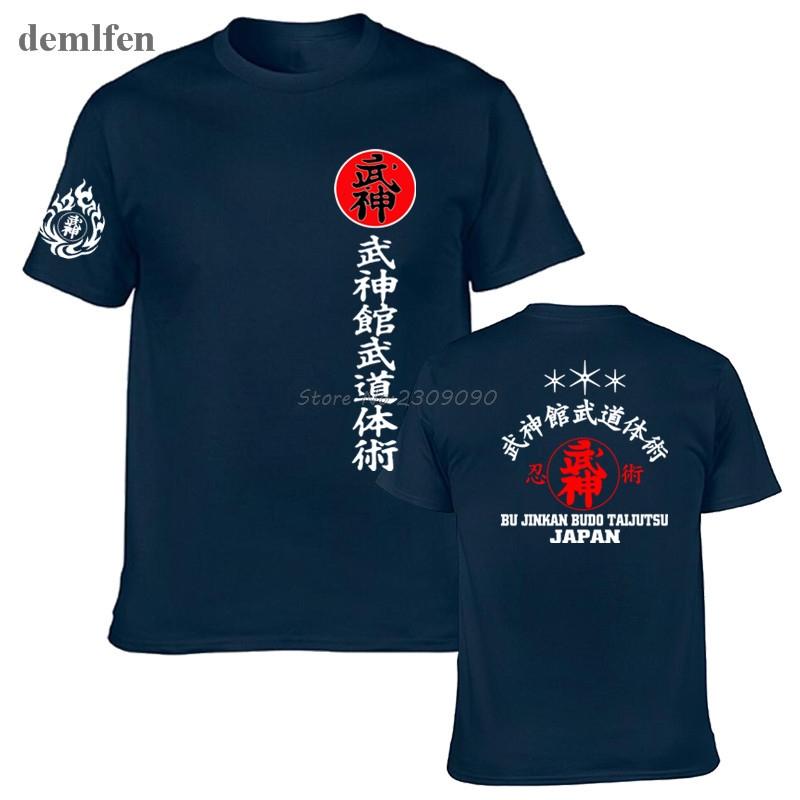 Newest Japan Samurai T Shirt Men Shotestokan Karate Bujinkan Dojo Pro Wrestling Shinobi T Shirt Tops