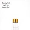 30mm Glass Test Tube with Oxidized Gold Screw Cap, Sealed Agarwood or Spice Display Bottle