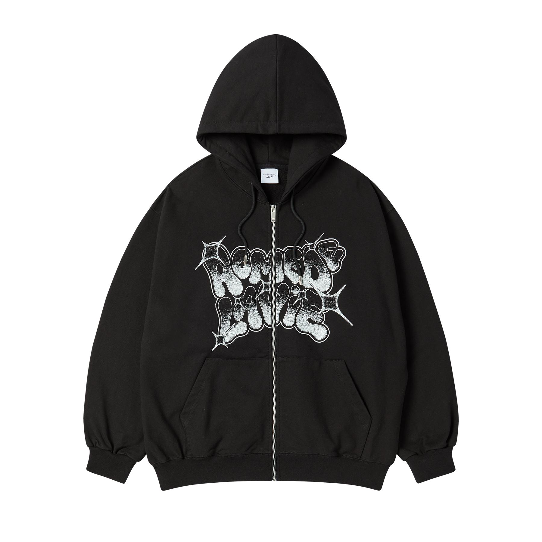 Худи Acme Dravi с граффити, на молнии Dark Pink/1