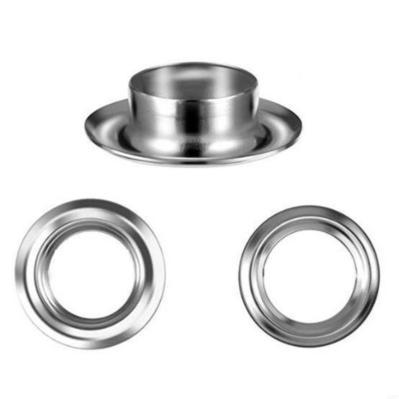 100 Zestawów 2 Kolory Przepusty Oczka z Narzędziem, 14mm Przepust do Rękodzieła DIY X3UC