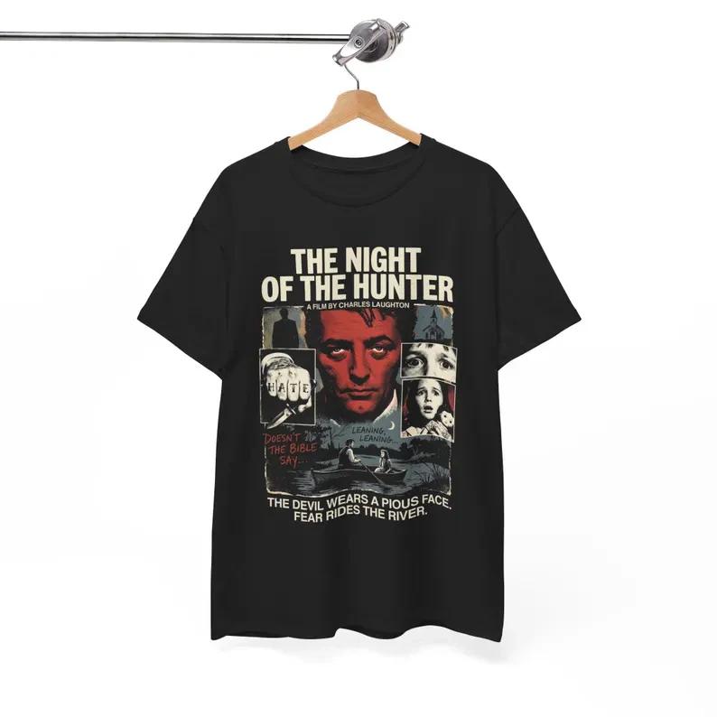 The Night of the Hunter 1955 Film Noir T-Shirt, Charles Laughton Classic Movie G XL