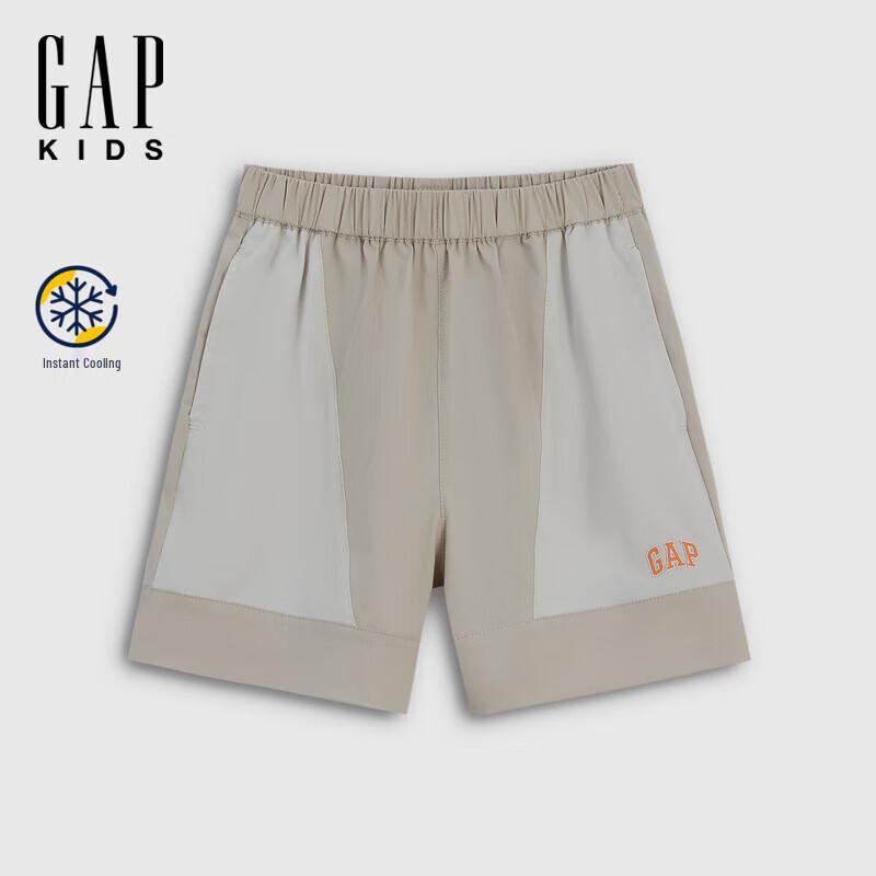 GAP Boys Toddler Logo Print Cool Feel Shorts 100 cm (2-3Y) легкие хаки