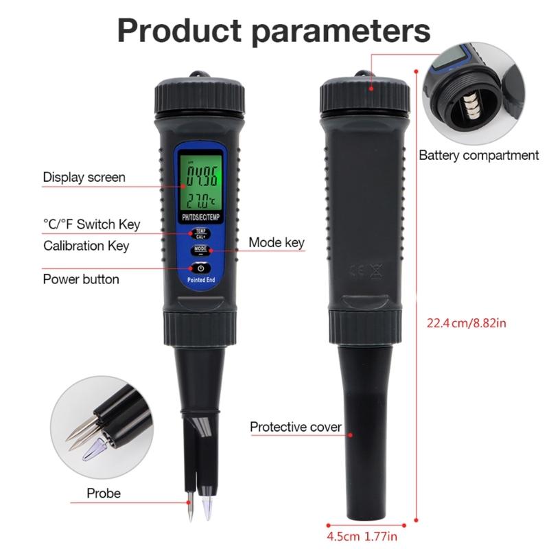 Professional Multiple Function Water Testing Device TDS Temperature Monitor High Accuracy Tool for Lab Agriculture