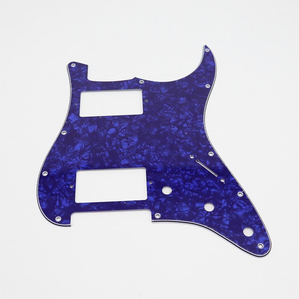 1ks Kytarový pickguard 2 otvory pro potenciometry Hliníkový 11 otvorů HH Pickguard Kryt proti poškrábání Kompatibilní pro kytarové díly stylu ST SQ