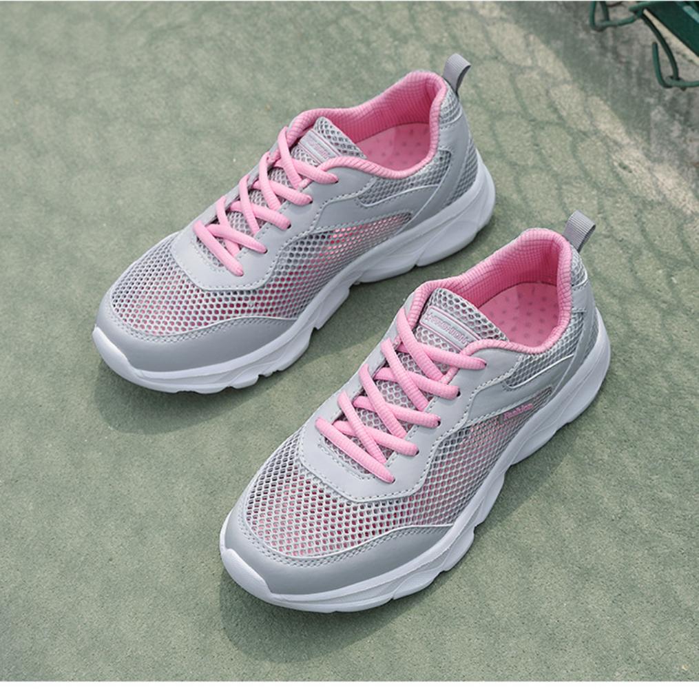 Sommer Sportschuhe Großes Mesh Hohl Damen Freizeitschuhe Koreanischer Stil Schnürschuhe Vielseitige Damenschuhe