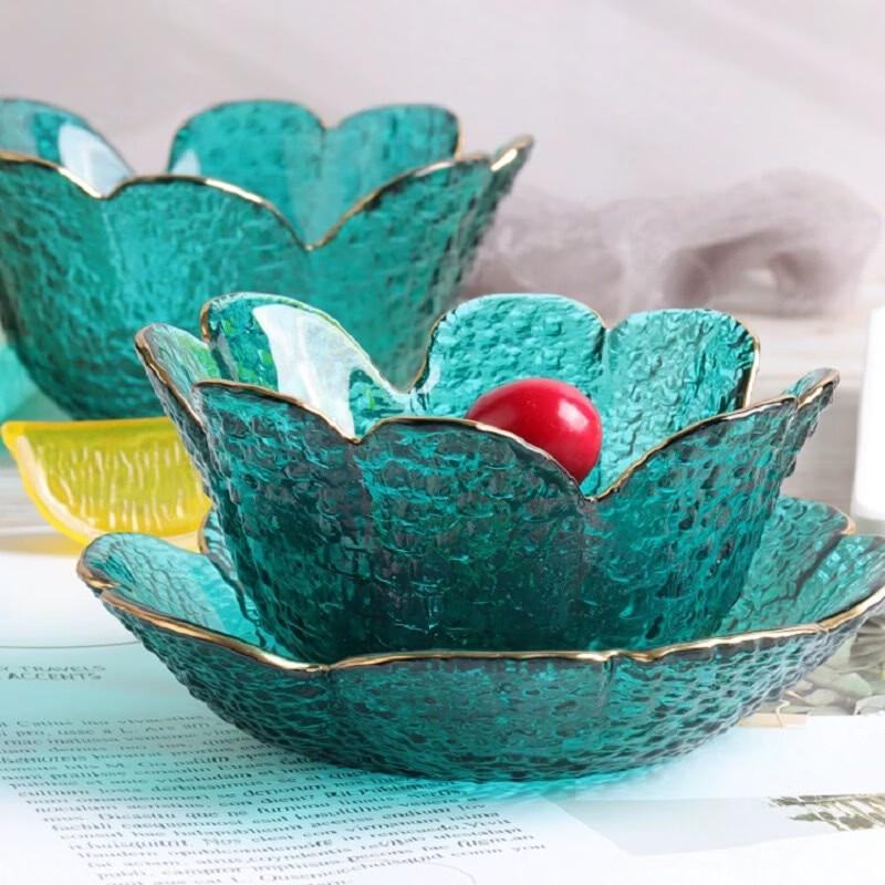 Ru Han Japanese Petal Glass Bowl Set