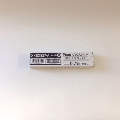 Pentel Multifunctional Ballpoint Pen Refill Vicuna EX 0.7mm XKBXES7-A Black 10 Pieces