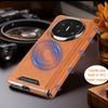 Luxus Rindsleder Magnetische Anziehungskraft Handyhülle für Huawei Mate X6 Mate X5 Beschichtete Linse Aluminium Stoßfeste Abdeckung