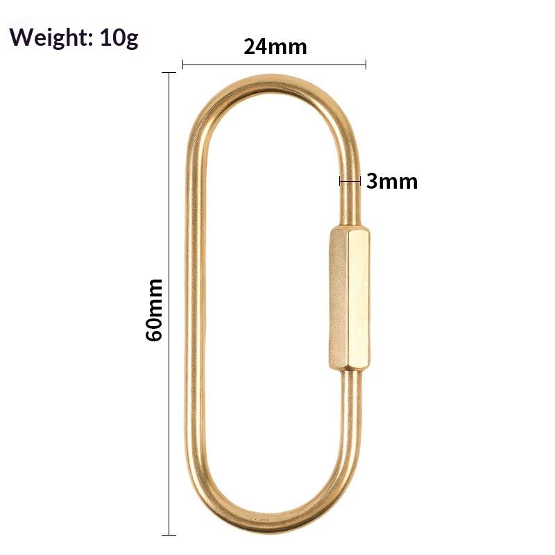 1Pcs Stainless Steel Gold U Shape Screw Locking Carabiner Clasp Connector DIY Necklace Bracelet Keychain Jewelry Making Supplies
