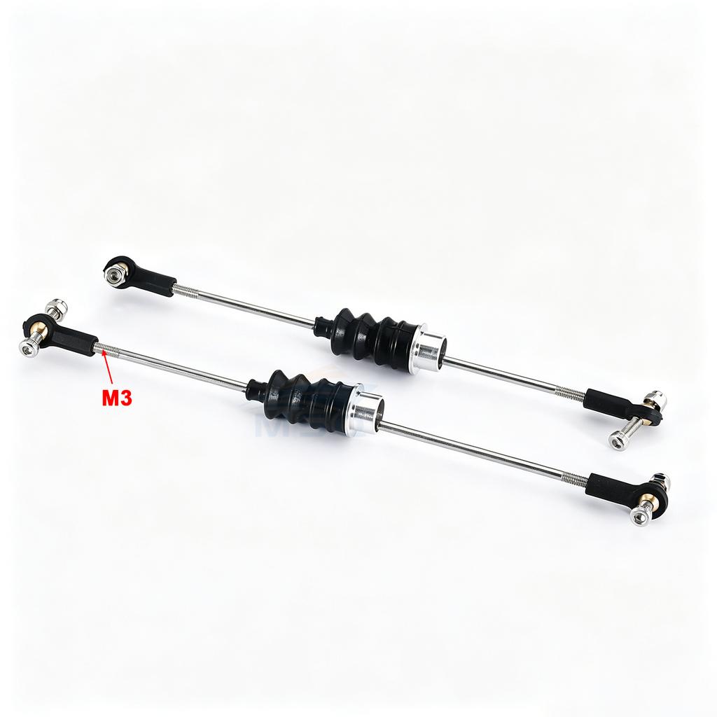 1PC RC Boat Servo Steering Kit, M2 M3 Stainless Steel Rod with Ball Joint, Rubber Bellows Radio Box Seals, for MONO DIY Parts