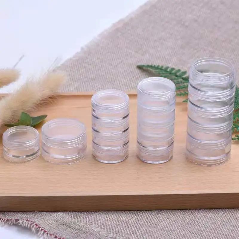 Multi-Layer Plastic Boxes Travel Cream Sorting Packing Transparent Split Bottles Portable Ring Storage Case Mini Finishing Organ