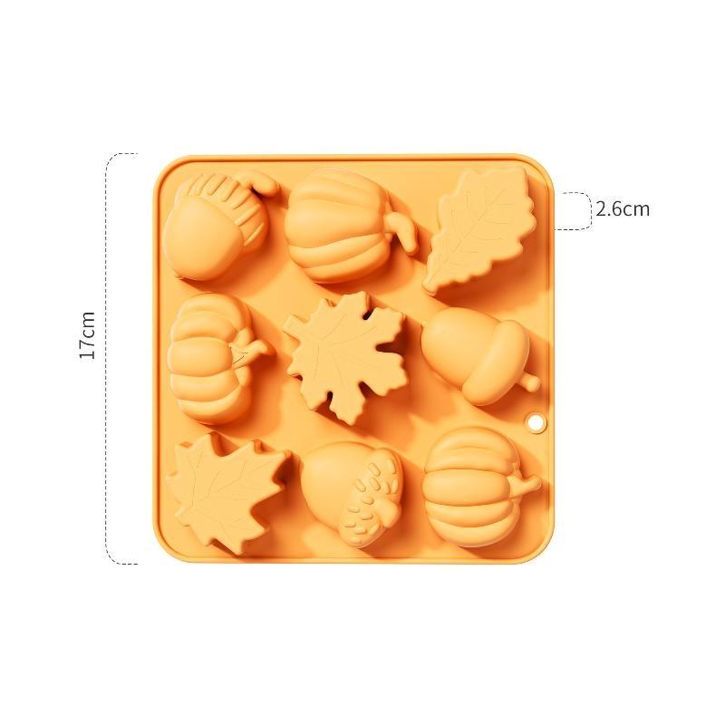Non Stick Food Grade Silicone Fall Mold Pumpkin Leaf Acorn Shapes For Baking Chocolate Candy Desserts