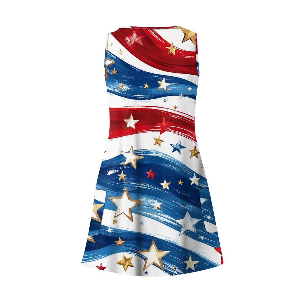 Women's Casual Sundress With Pockets Summer Boho Beach Dress Floral Blouses For Women T-Shirts Dress V Neck Loose Tank Dresses