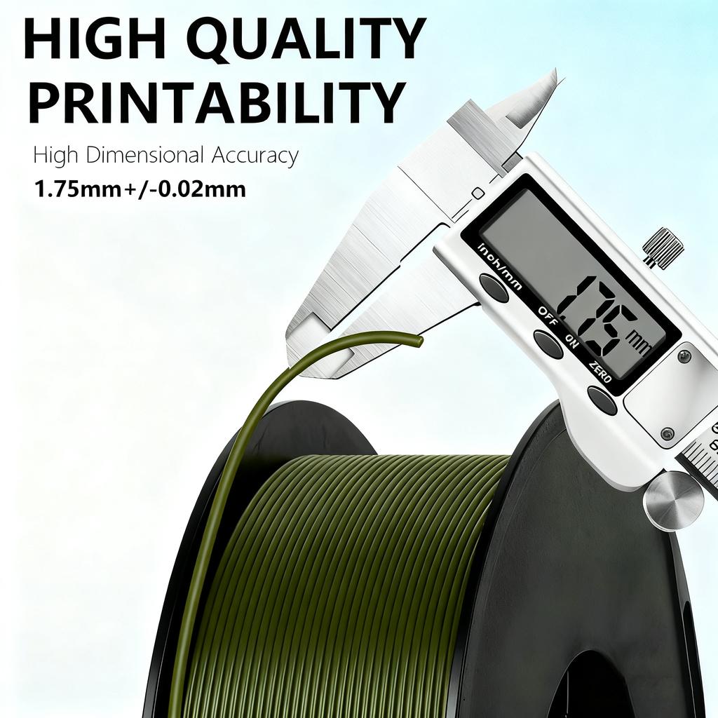 KELEIDI Factory PETG PLA ABS Filament 1.75mm 1kg(2.2lbs) Dimensional Accuracy Probability +/- 0.02 mm 3D Printers