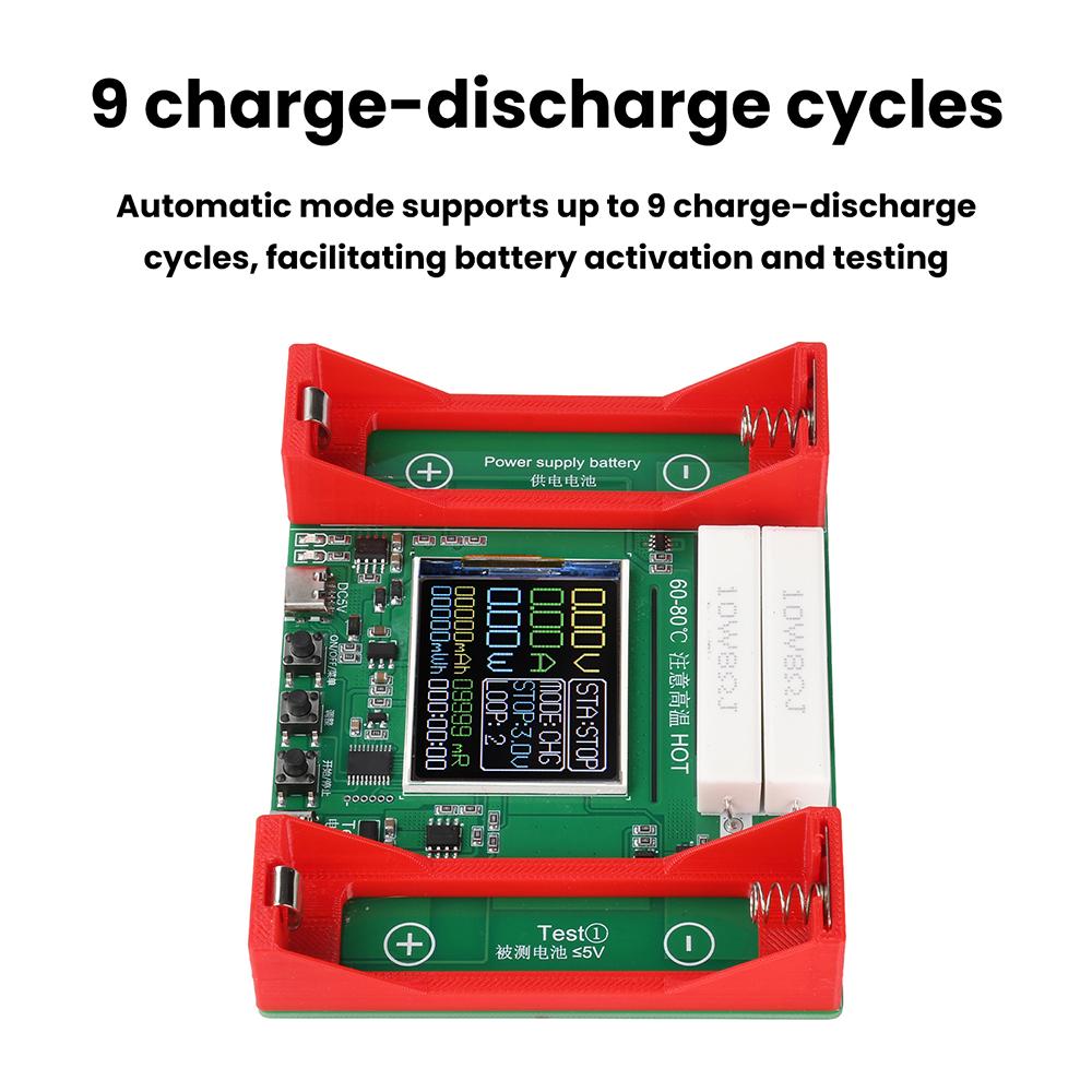 BT4-1CHN 21700 Lithium Battery Capacity Tester Module MAh MWh Digital Battery Power Detector 21700 Electronic Load Tester Type-C
