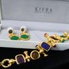 Vintage Jewelry Glazed Enamel Gorgeous Bracelet Plated Old Craft Jewelry