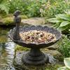 Vintage Bird Feeder Cast Iron Water Pump Bird Feeder Durable Peacock Shaped Bird Bath  Patio