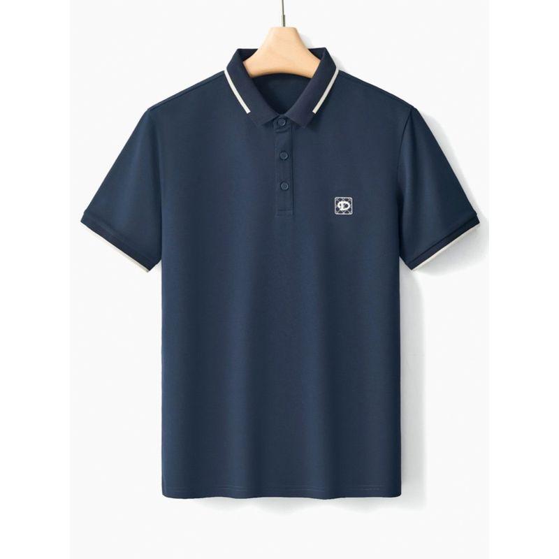 Embroidery Polo Shirt Short sleeve Men's 2024 New Summer Slim fit Lapel T-shirt Foreign Trade Export Men's Collar T-shirt
