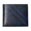 Check Double Fold Design Cotton Wallet Men Wallet Midnight-Blue 81123481