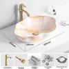 Tengxiang Ivory White Ceramic Marble Countertop Single Hole Top-Mount Sink
