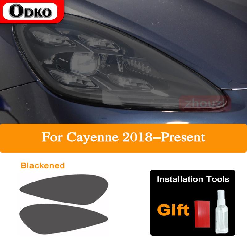 For Porsche Cayenne 2011-On 958 Car Headlight Tint Black Protective Film Taillight Transparent TPU Sticker Accessories