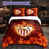 Biancheria da letto a tema Sevilla FC Set 3 Pezzi Copripiumino Biancheria da letto decorativa per camera da adolescente Decorazione per la casa