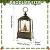 Christmas Snow Globe Lantern Santa Claus Snowman Lighted Snow Globe Christmas Decorations For Home Decor Indoor Desk Table Shelf