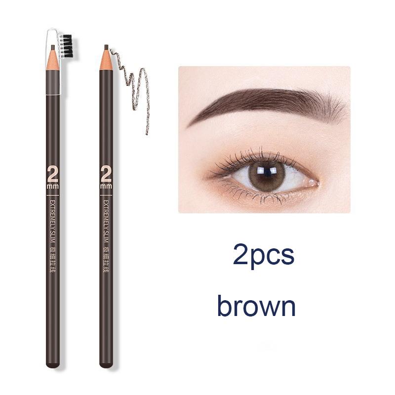 Creionul pentru sprâncene pentru femei cu fir de tragere este impermeabil și rezistent la vopsea
