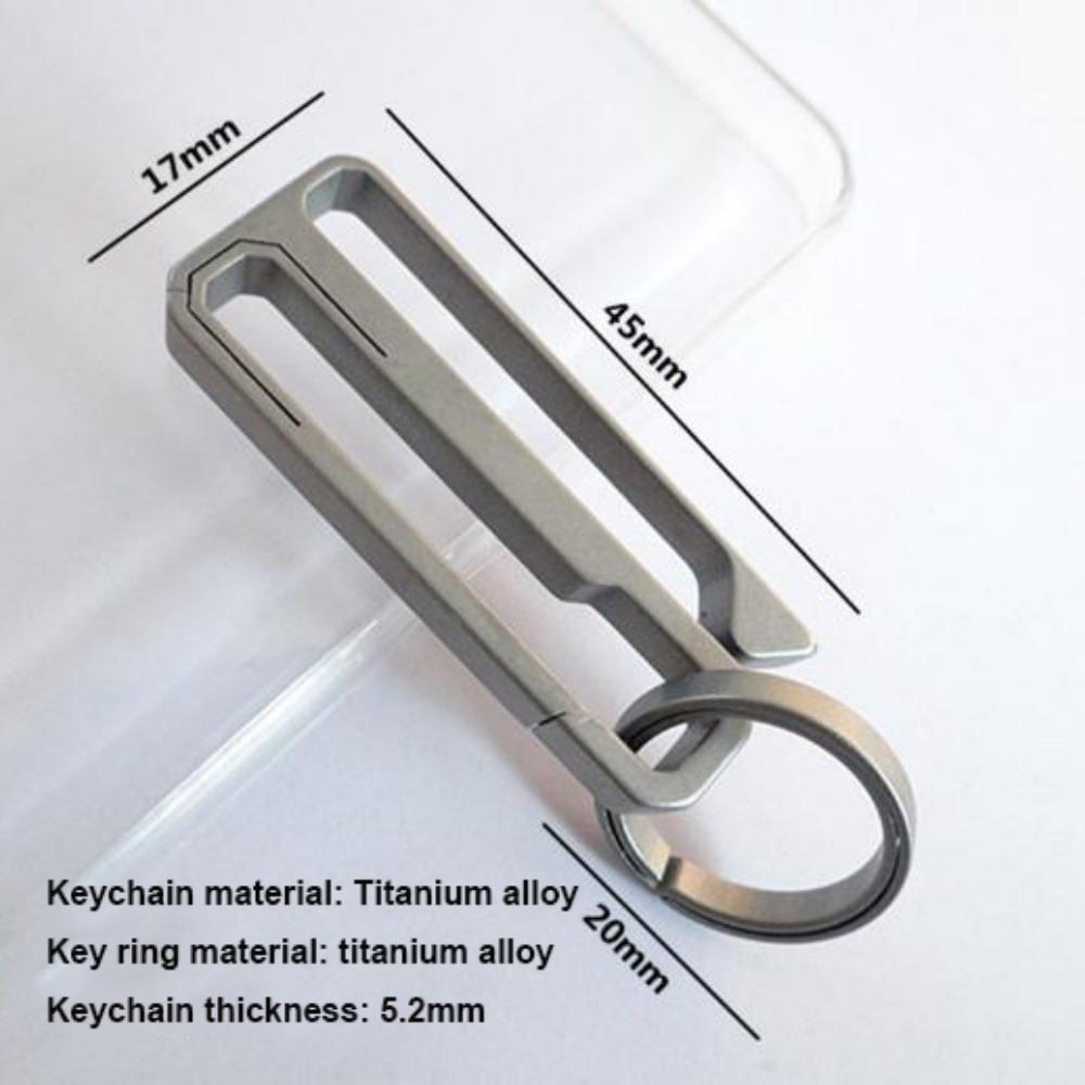 Lightweight Titanium Alloy Key Ring Quick Draw Multifunction Outdoor Belt Clip Keychain Grey Hanging Webbing Buckle