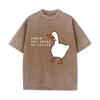Mír nikdy nebyl možností Retro prané vintage tričko s potiskem Vtipné oversized topy Harajuku Klobouk Šňůrka Tričko